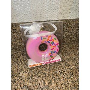 DUNKIN DONUTS STRAWBERRY WITH SPRINKLES‎ ORNAMENT NEW IN PACKAGE-CHRISTMAS